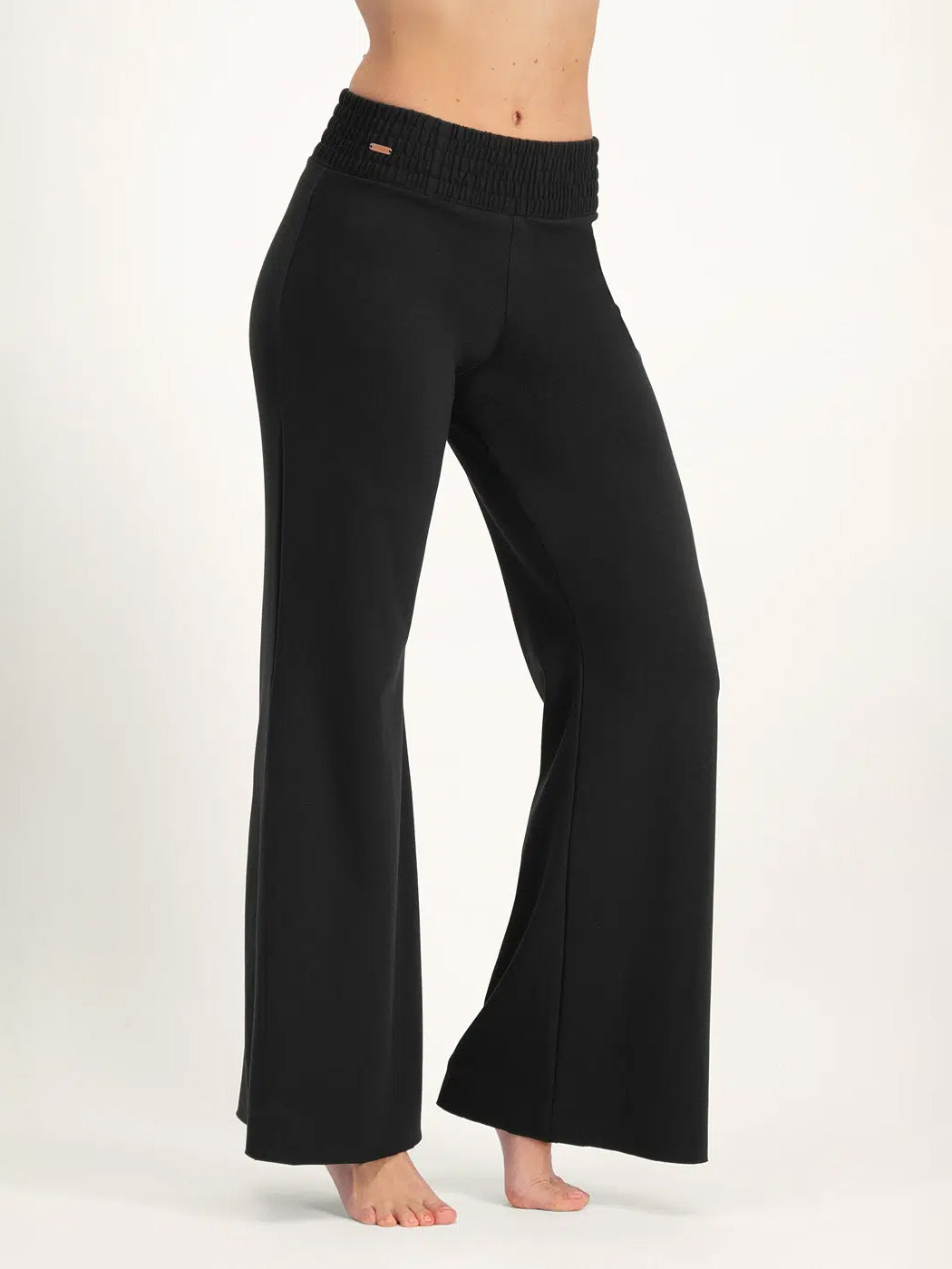 Urban Goddess Flow Wide-Leg Yoga Pants Onyx Black