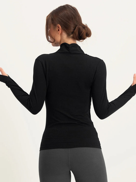 Urban Goddess Ishtar Long Sleeve Yoga Top - Onyx Black