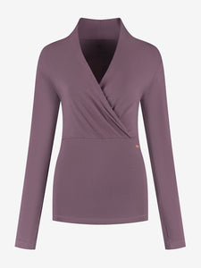 Urban Goddess Ishtar Long Sleeve Yoga Top - Berry