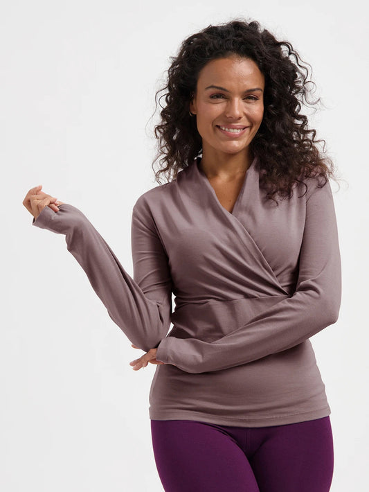 Urban Goddess Ishtar Long Sleeve Yoga Top - Fireclay