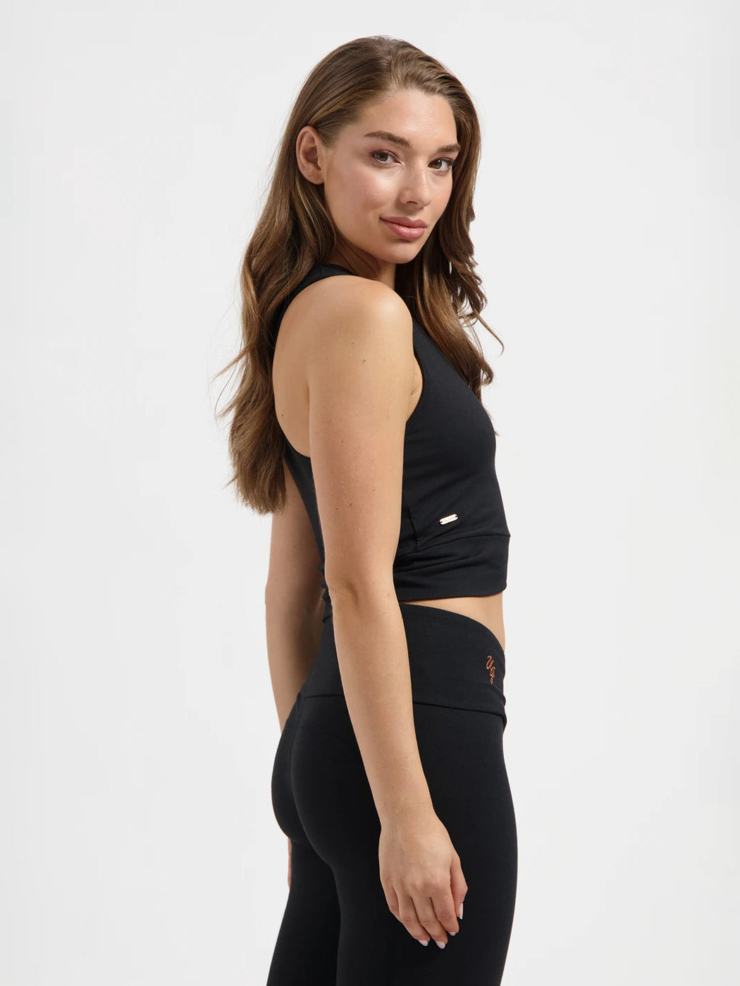 Urban Goddess Sati Crop Yoga Tank - Onyx Black