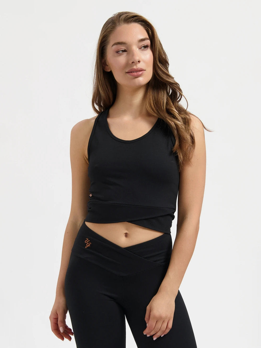 Urban Goddess Sati Crop Yoga Tank - Onyx Black