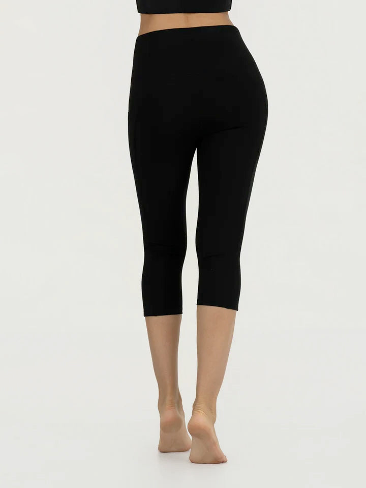 Urban Goddess Tara Capri Yoga Pants - Onyx Black