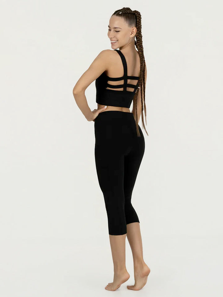 Urban Goddess Tara Capri Yoga Pants - Onyx Black