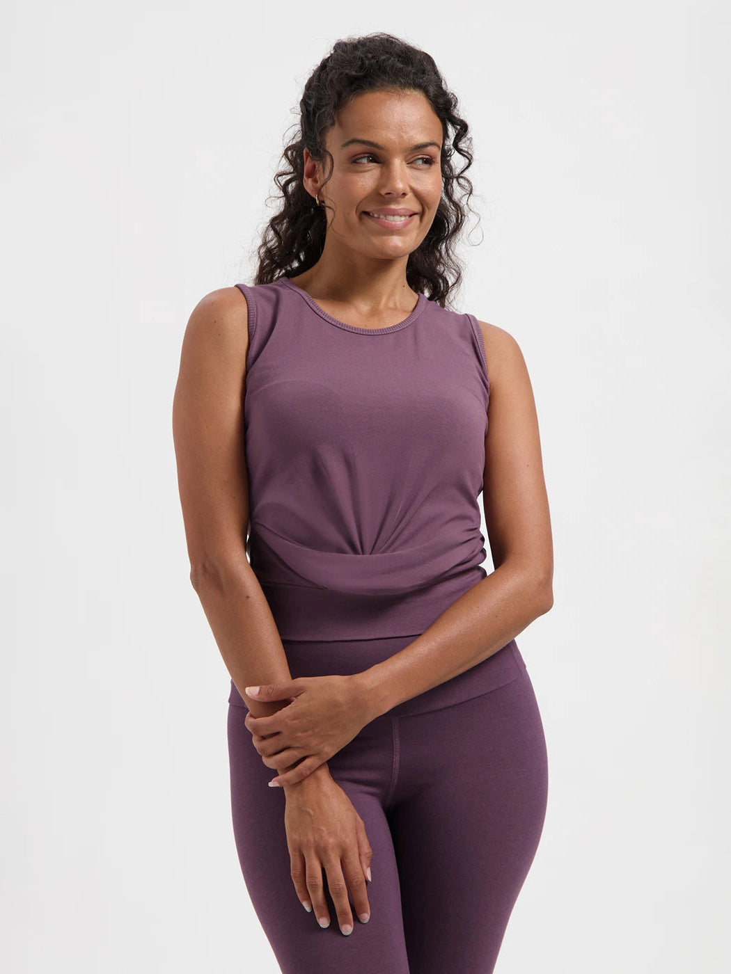 Urban Goddess Veyra Knot Yoga Tank - Berry