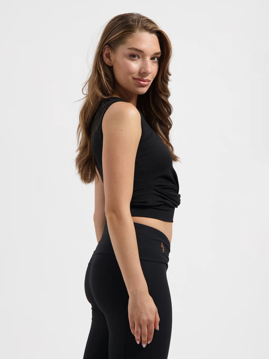 Urban Goddess Veyra Knot Yoga Tank - Onyx Black
