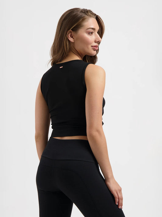 Urban Goddess Veyra Knot Yoga Tank - Onyx Black