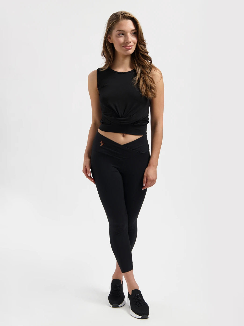 Urban Goddess Veyra Knot Yoga Tank - Onyx Black