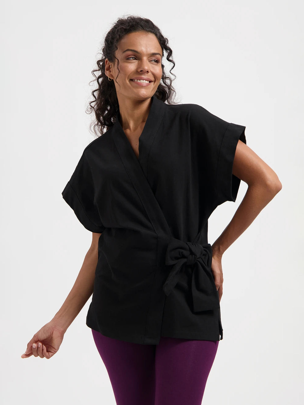 Urban Goddess Yumea Kimono Top - Onyx Black