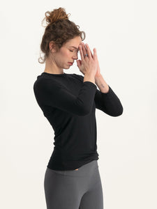 Urban Goddess Zora Long Sleeved Yoga Top - Urban Black