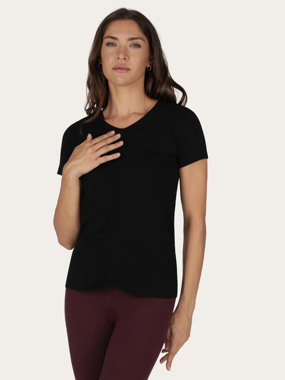 Urban Goddess Lua Yoga Tee - Onyx Black
