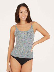 Thought Florielle Floral Cami Top - Pine Green