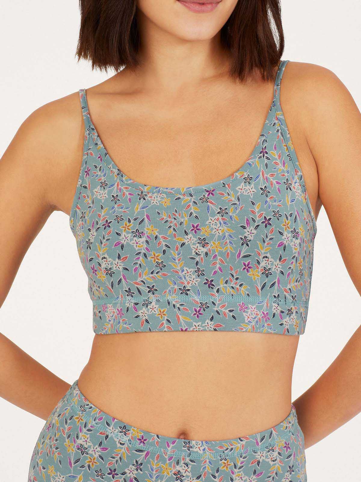 Thought Florielle Floral Bralette - Pine Green