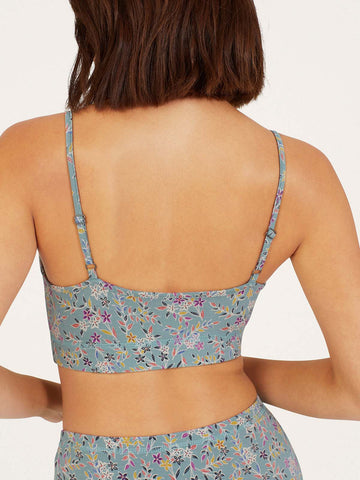 Thought Florielle Floral Bralette - Pine Green