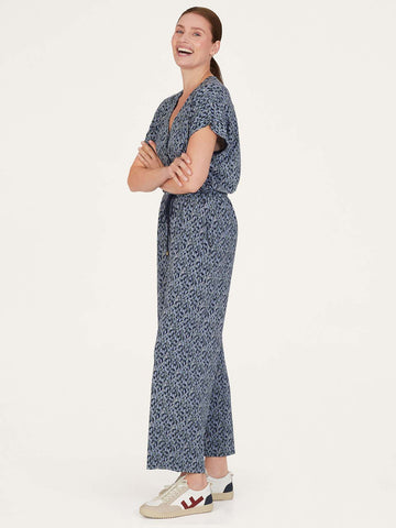 Thought Marlee Printed Wrap Jumpsuit - Navy
