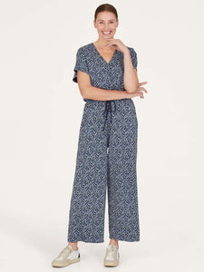 Thought Marlee Printed Wrap Jumpsuit - Navy