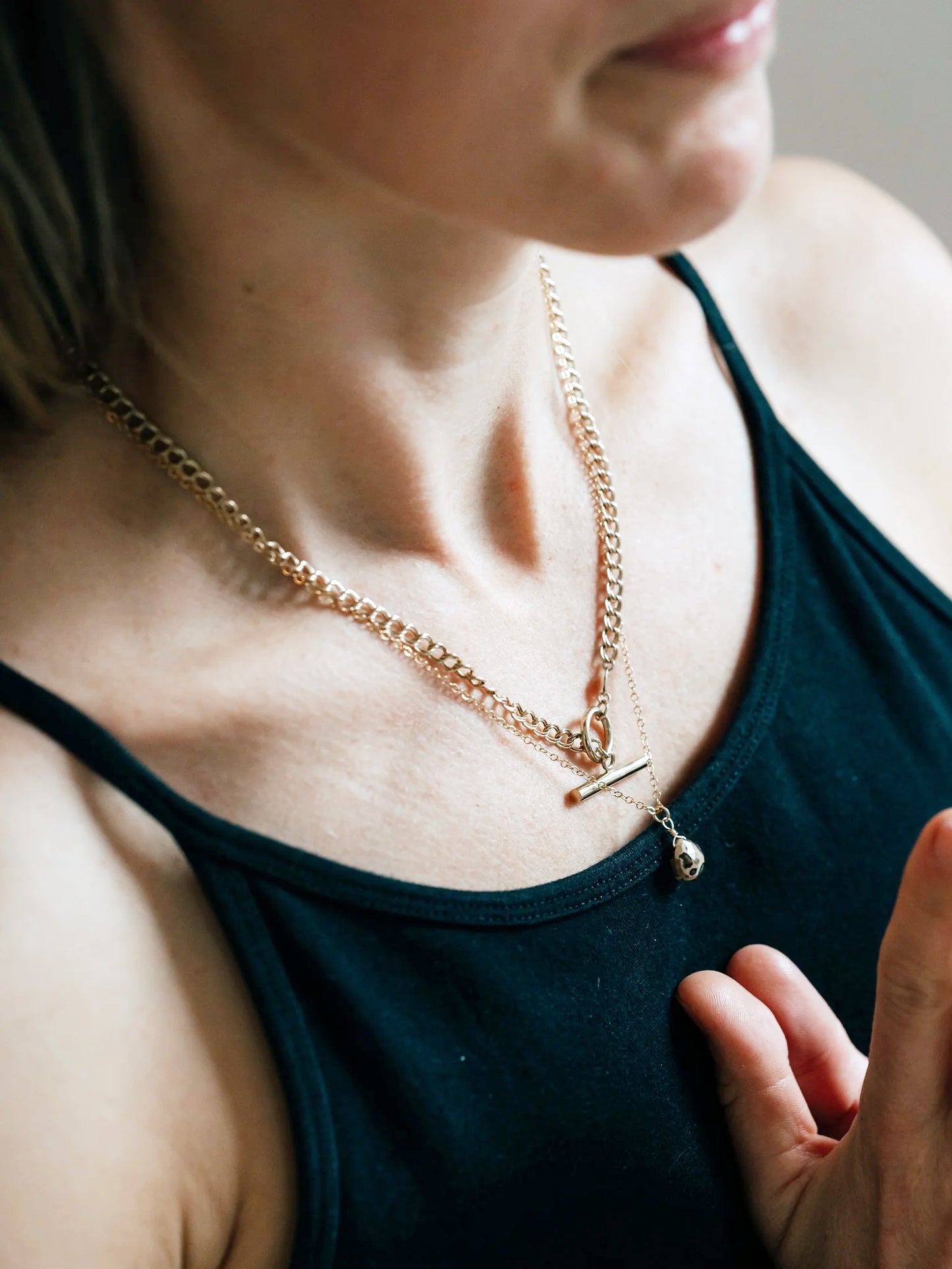 Wanderlust Life Gold Chain Pendant Necklace - Leopard Jasper