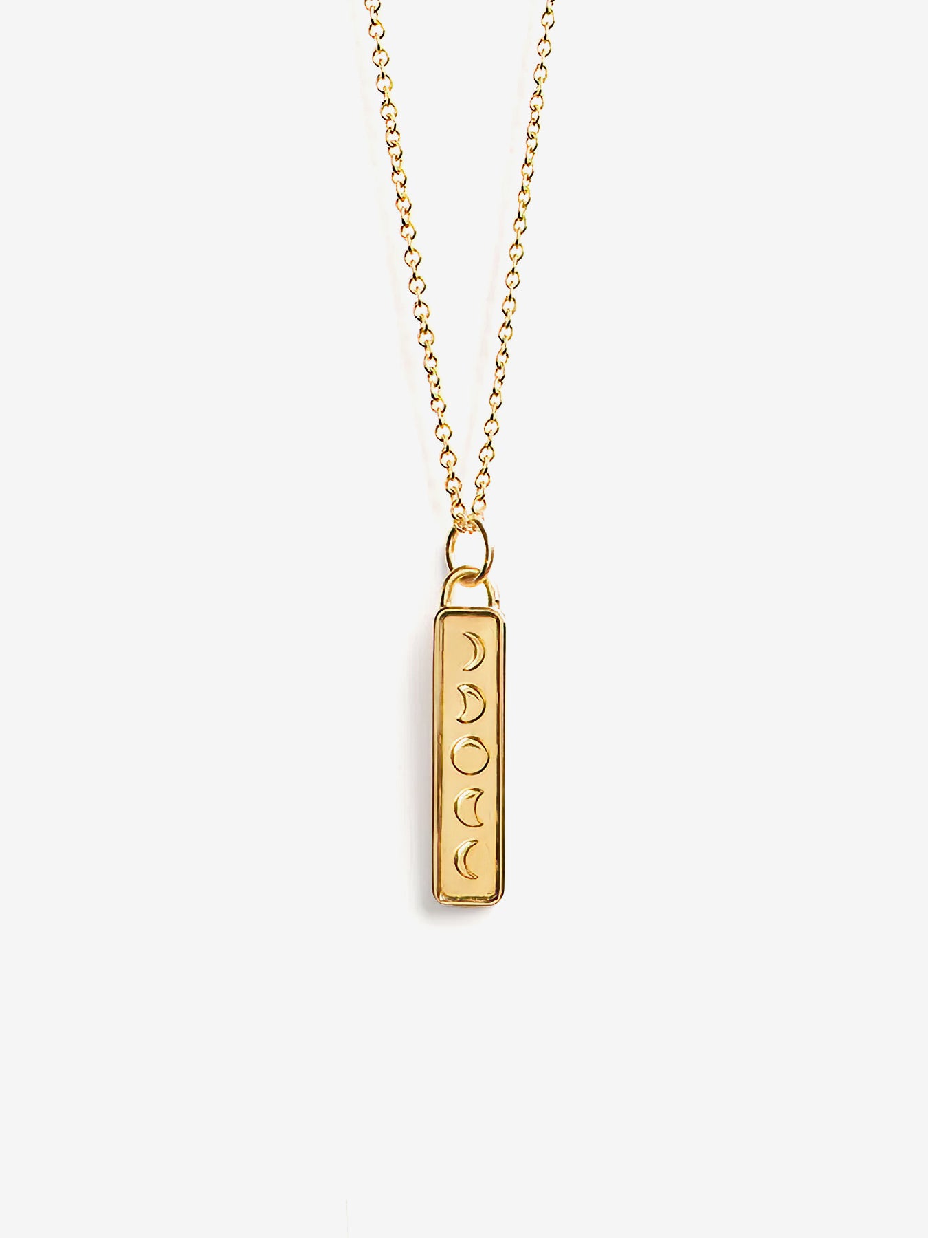 Wanderlust Life Gold Chain Pendant Necklace - Aqua
