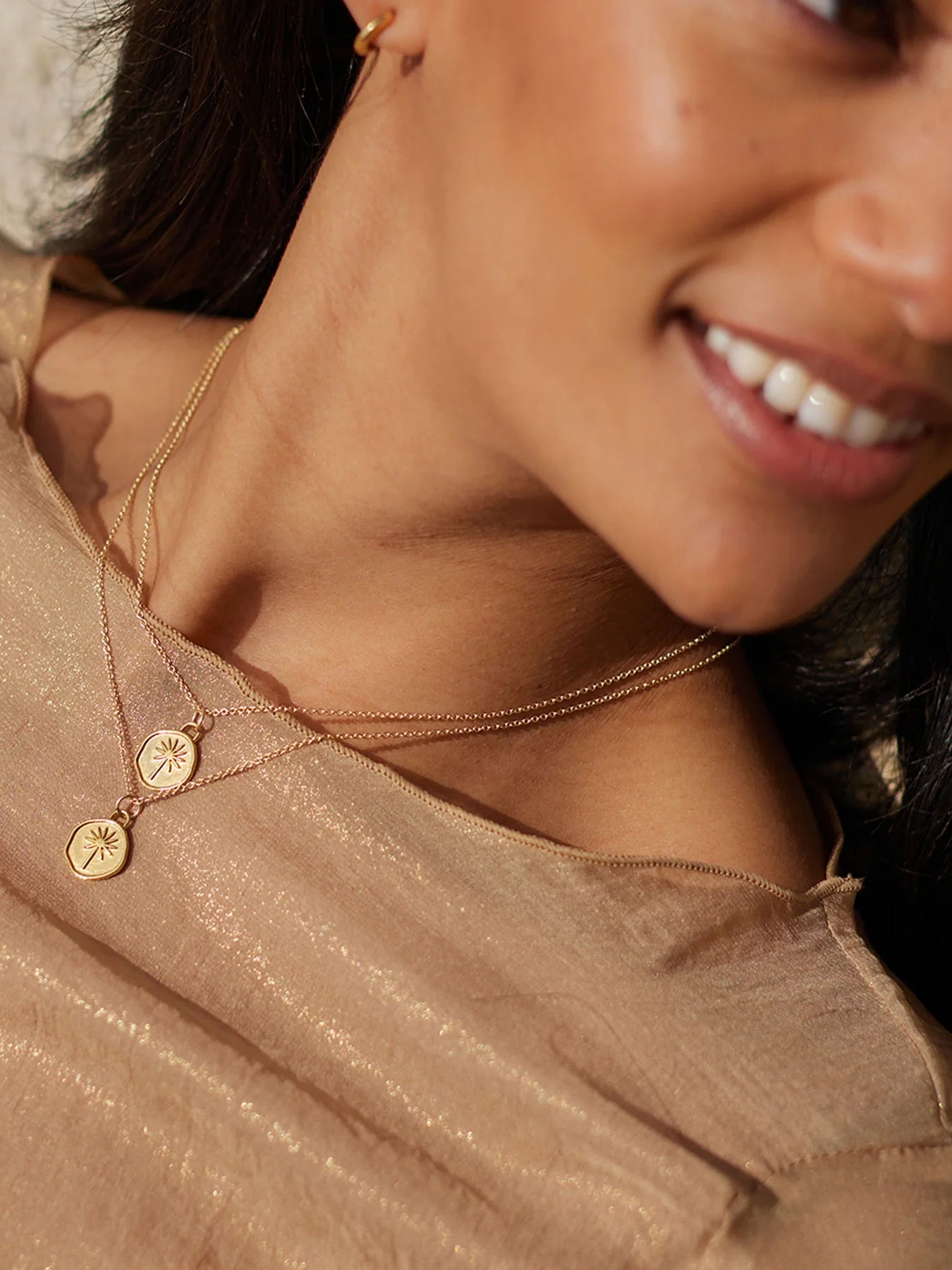 Wanderlust Life Gold Chain Pendant Necklace - Terra