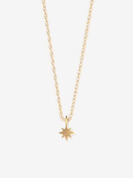 Wanderlust Life Gold Chain Pendant Necklace - White Topaz Capella