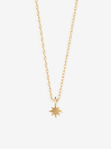 Wanderlust Life Gold Chain Pendant Necklace - White Topaz Capella