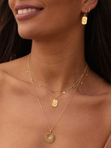 Wanderlust Life Pearl Sundial Necklace - Gold