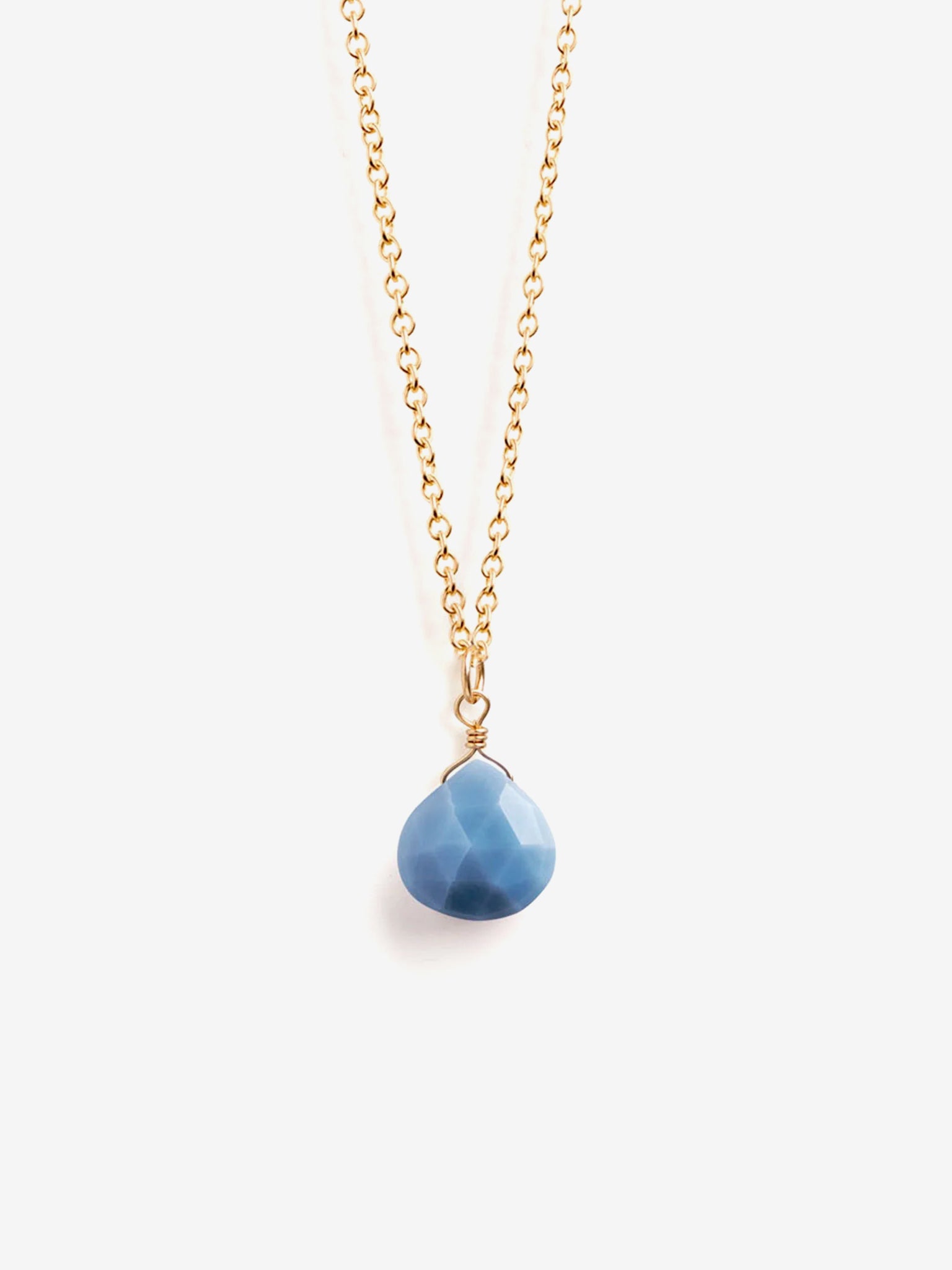 Wanderlust Life Pendant Necklace - Blue Opal