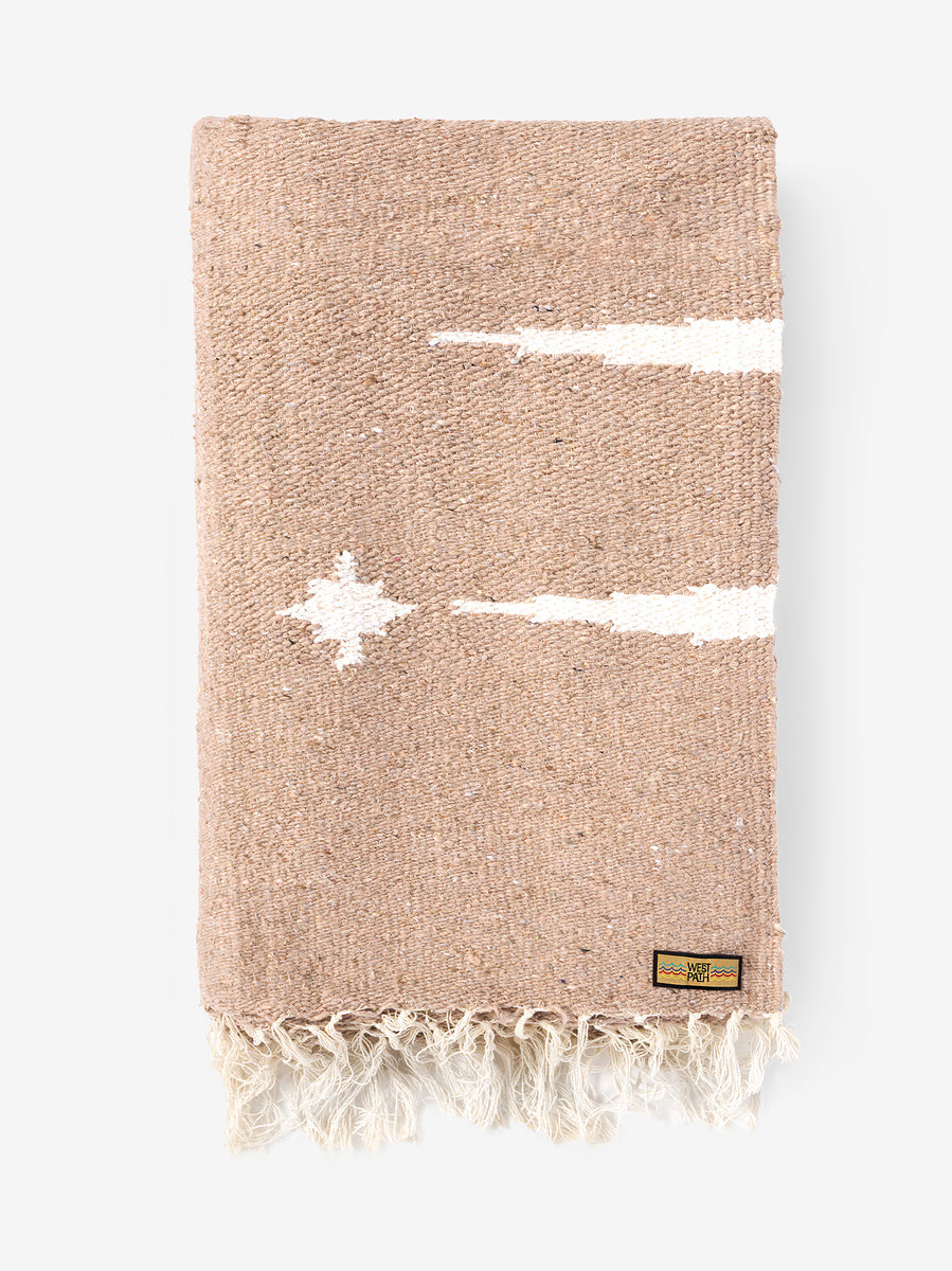 West Path Moon Phases Yoga Blanket Natural Yogamatters