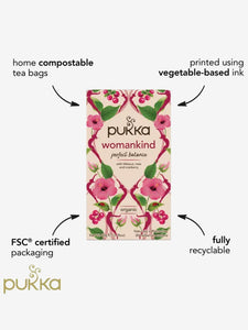 Infusion bio à l'hibiscus Womankind de Pukka