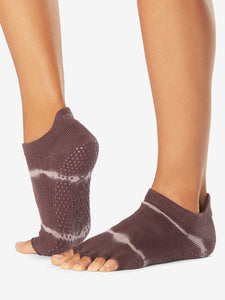 ToeSox Grip Half Toe Low Rise - Quartz Wave Stripe