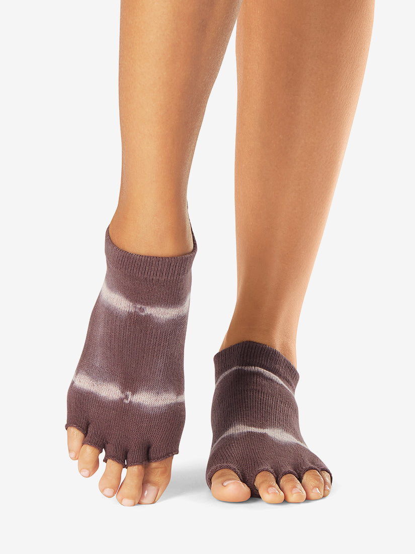 ToeSox Grip Half Toe Low Rise - Quartz Wave Stripe