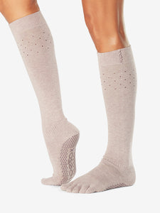 ToeSox Grip Full Toe Scrunch Knee High - Primrose Twinkle