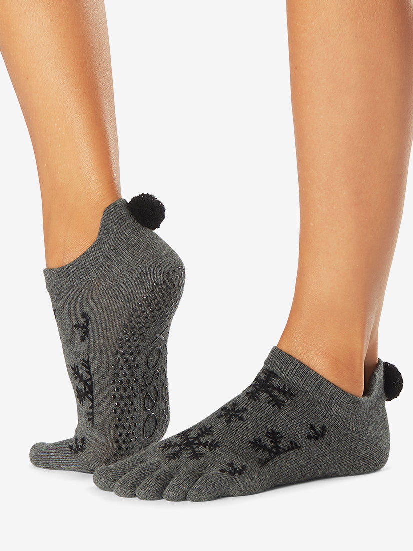 ToeSox Grip Full Toe Low Rise - Snowfall