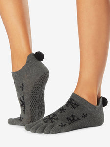 ToeSox Grip Full Toe Low Rise - Snowfall