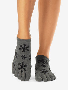 ToeSox Grip Full Toe Low Rise - Snowfall
