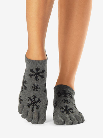 ToeSox Grip Full Toe Low Rise - Snowfall