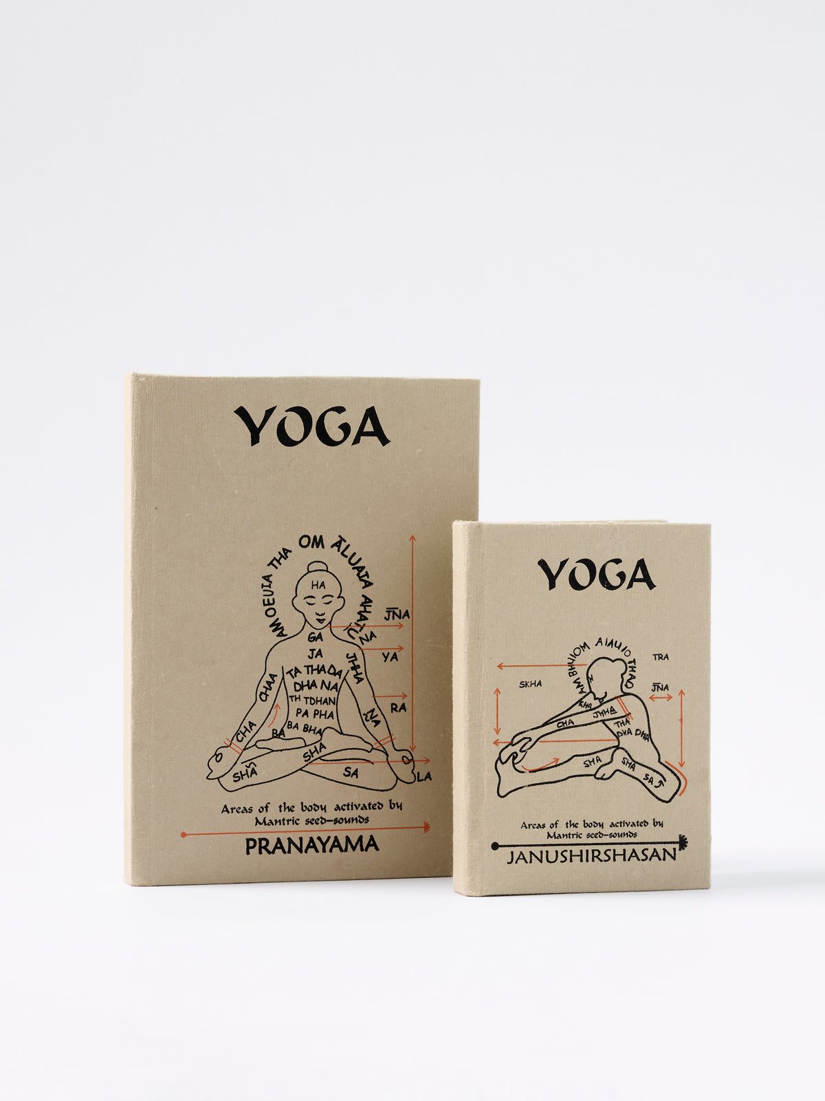 Handmade Journal Set - Yoga Pranayama and Janushirshasana