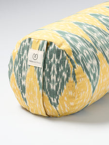 Yogamatters Ikat Round Buckwheat Bolster – Yellow