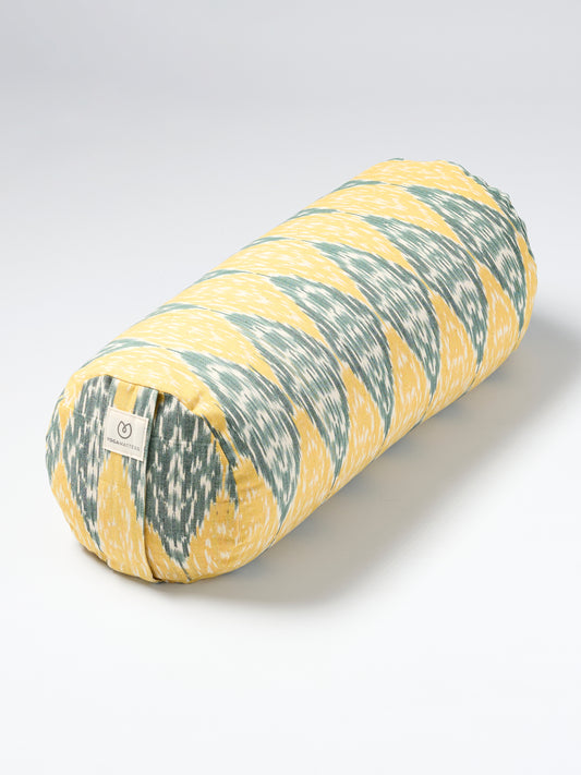 Yogamatters Ikat Round Buckwheat Bolster – Yellow