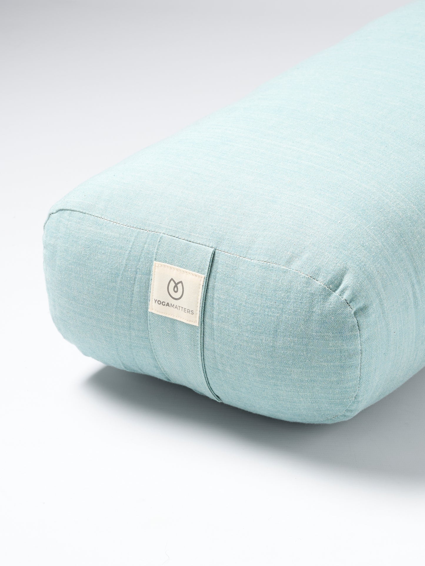 Yogamatters Organic Cotton Chambray Rectangular Bolster - Eucalyptus