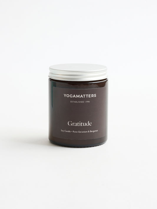 Yogamatters Gratitude Soy Candle 180ml - Rose Geranium & Bergamot