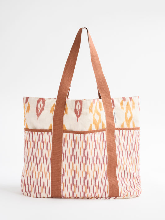 Yogamatters Sienna Ikat Tote Bag - Cinnamon