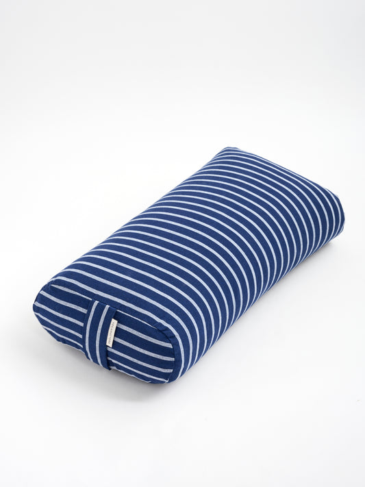 Yogamatters Rectangular Bolster - Navy & White Stripe