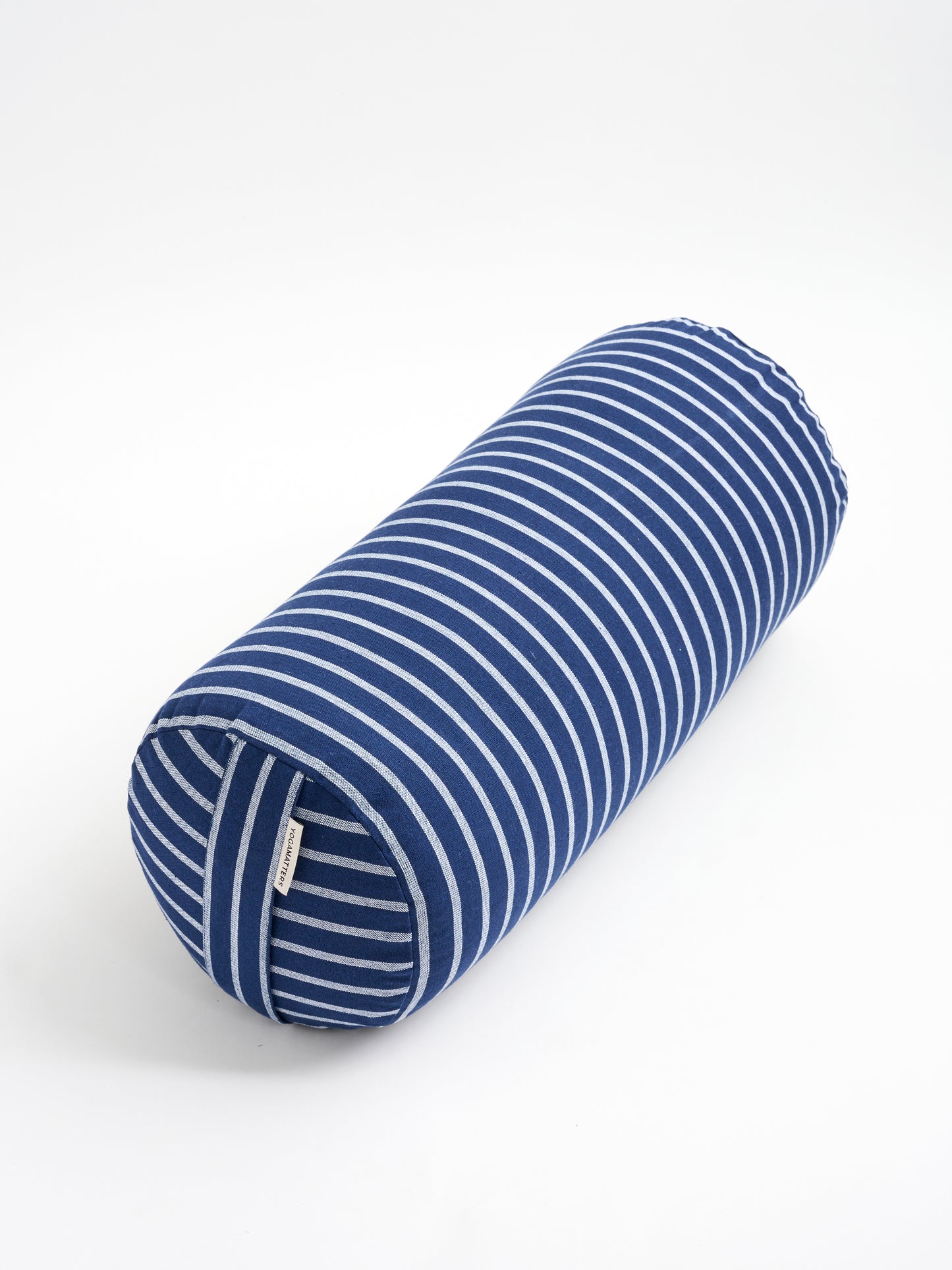 Yogamatters Round Buckwheat Bolster - Navy & White Stripe