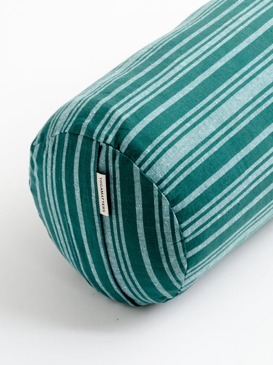 Yogamatters Round Bolster - Eucalyptus Stripe