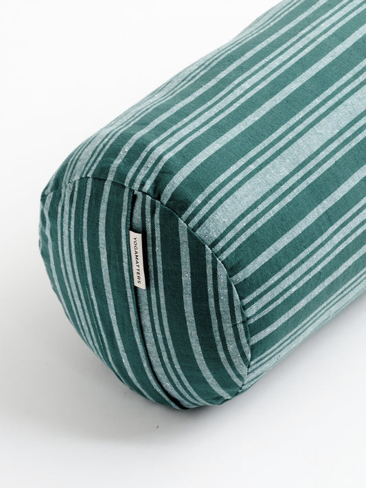 Yogamatters Round Bolster - Eucalyptus Stripe