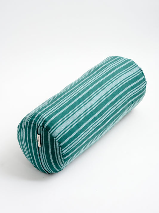 Yogamatters Round Bolster - Eucalyptus Stripe