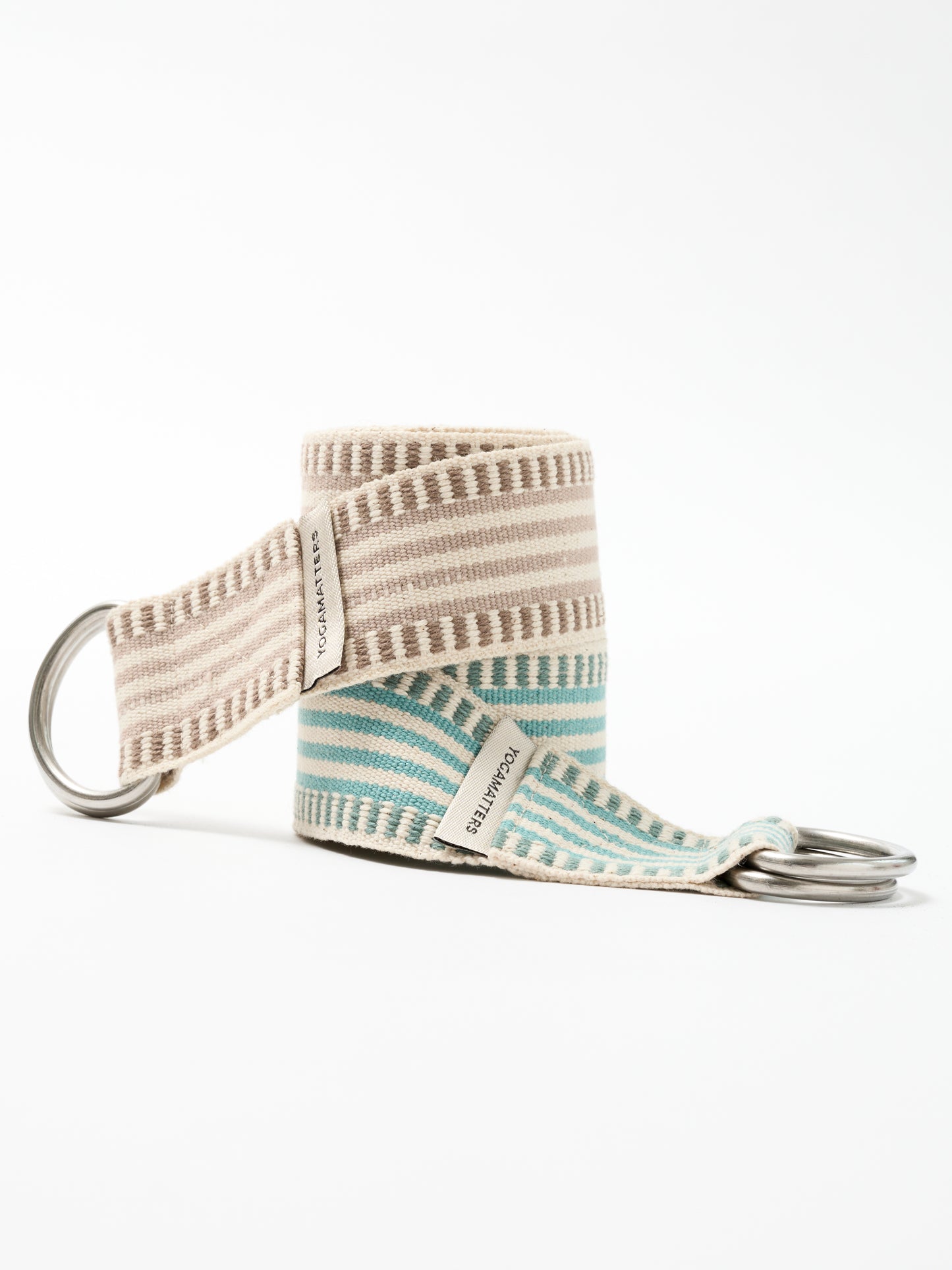 Yogamatters Organic Cotton Stripe D-ring Yoga Belt