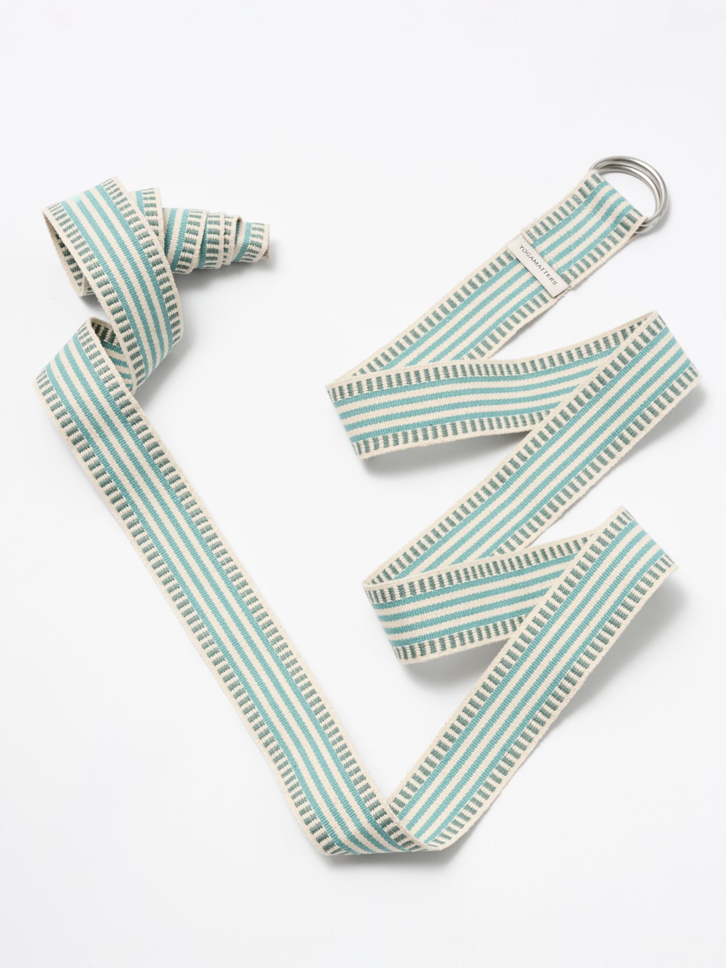 Yogamatters Organic Cotton Stripe D-ring Yoga Belt