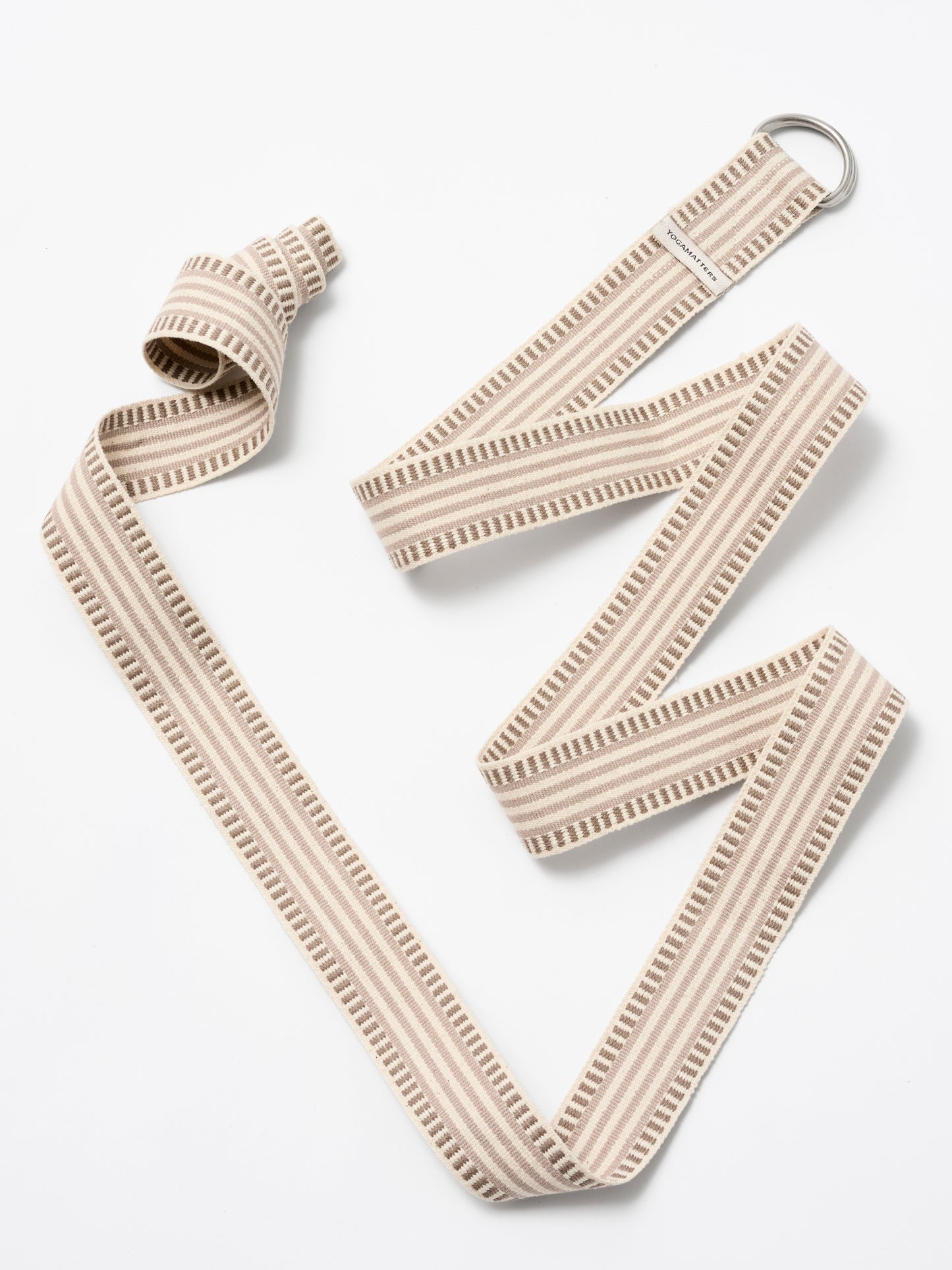 Yogamatters Organic Cotton Stripe D-ring Yoga Belt